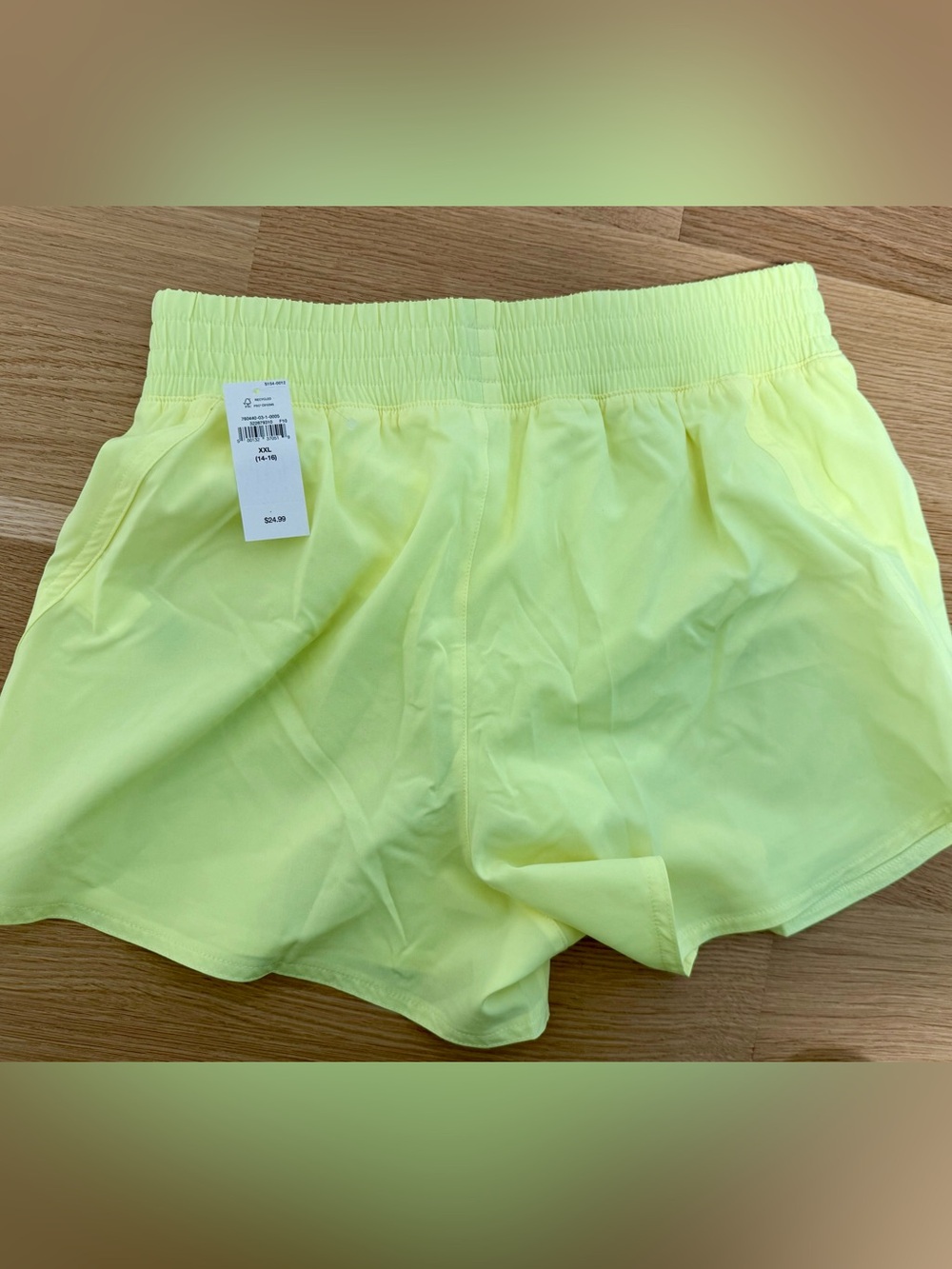 NWT GAP Neon Yellow Lightweight Athletic Shorts